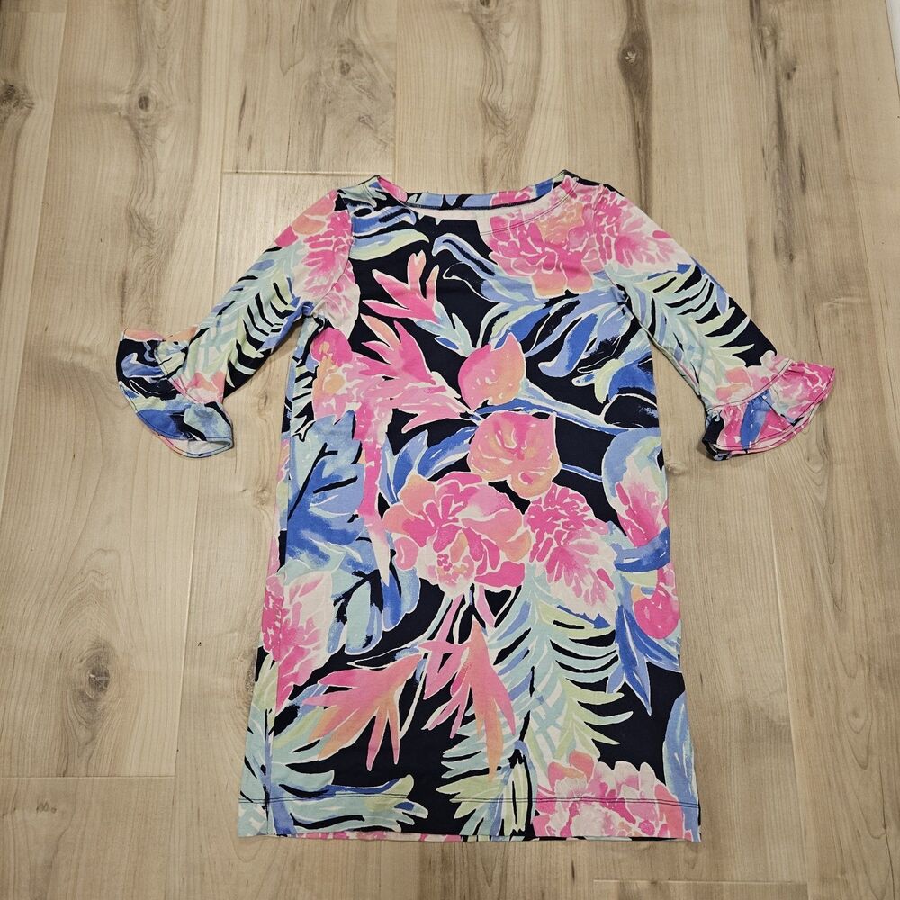 Lilly Pulitzer Mini Sophie Ruffle Sleeve Dress Girl's L 8-10 Floral